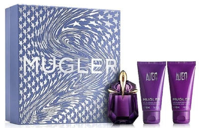 MUGLER ALIEN Geschenkset 30 ml Eau de Parfum + 50 ml BL + 50 ml DG Neu & Ovp - Bild 1 von 2