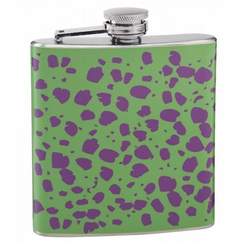 Frasco de cadera estampado piel de guepardo púrpura y verde de 6 oz Foto 1 de 1