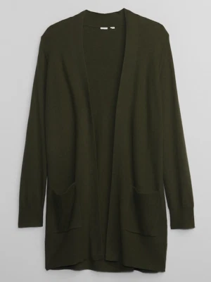 Gap Open Front Cardigan Women's S Olive Green Long Sleeves Patch pocket ~ New - Image 1 of 4