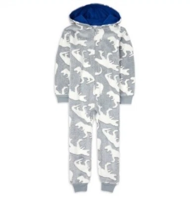 DINOSAURS пижамы мальчика L 10/12 новый супер мягкий молнии спальное место Pjs Union костюм новый с Ярлыками - Изображение 1 из 4