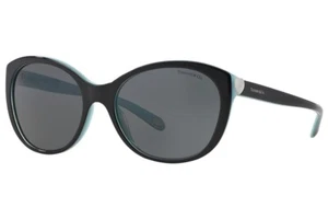 New TIFFANY & CO TF4086-H 8163/3F 56mm Black on Blue Sunglasses Italy - Picture 1 of 4