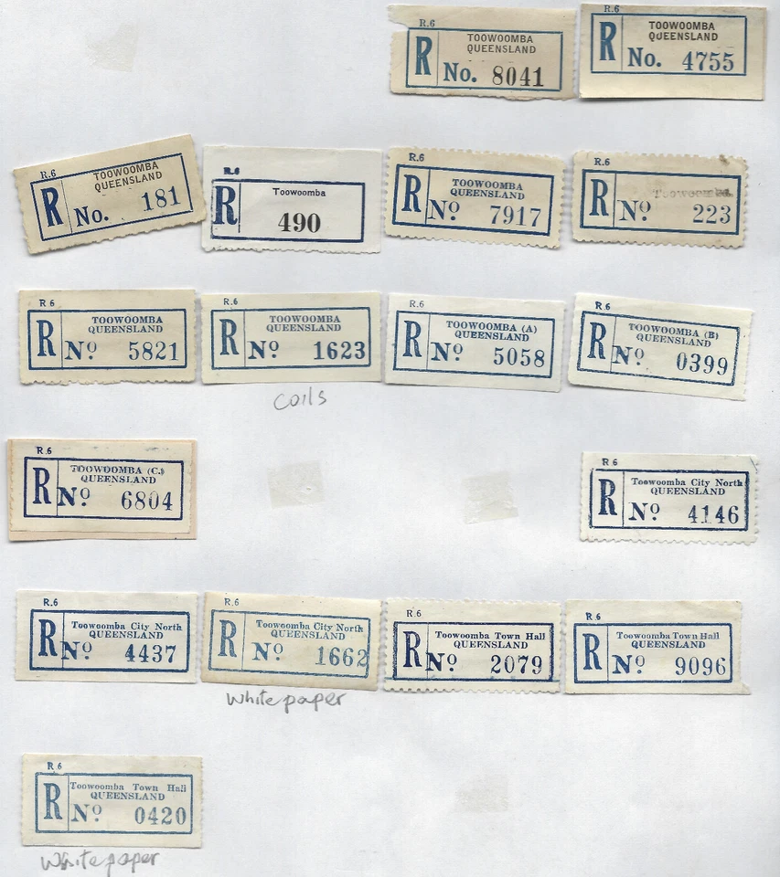 Etiquetas de registro de Australia Queensland Toowoomba Foto 1 de 1