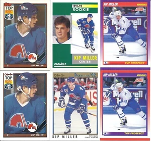 Kip Miller 1991-92 OPC, Topps, OPC Premier, Pinnacle & Score Canadian & American - Picture 1 of 1