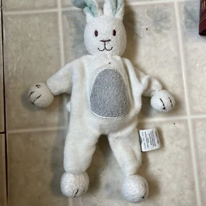 Under the Nile Organic Snuggle Hug White Bunny Baby Lovey Toy Plush - Picture 1 of 5