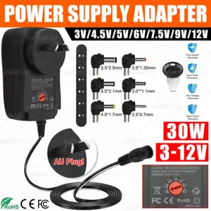 Universal 2.1A AC/DC Power Supply Adapter Converter 3V 4.5V 5V 6V 7.5V 9V 12V - Picture 1 of 12