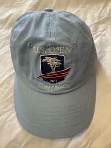 US Open Golf Pebble Beach 2019 Blue Adjustable Strapback Hat Cap USGA Member - Picture 1 of 4