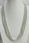 vintage cztery pory roku biżuteria cztery pasma naszyjnik ze sztucznej perły 