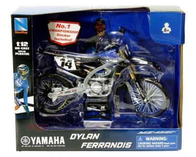 NEW RAY YAMAHA FACTORY RACE TEAM YZ450F DIRT BIKE 1/12 #17 Dylan Ferrandis 58333 - Image 1 of 4