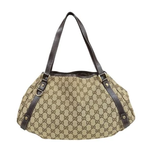 GUCCI Tote Bag 130736 GG canvas Abbey used - Picture 1 of 12