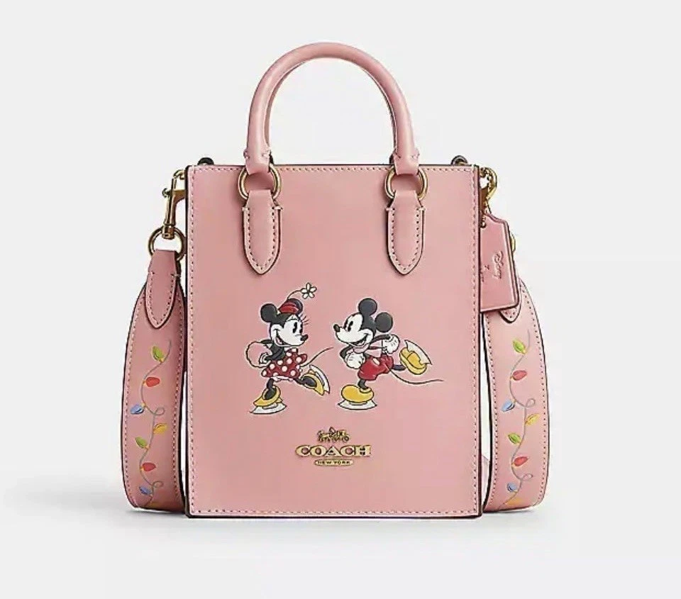 Nuevo con etiquetas Coach CN023 Disney X Coach North South Mini Bolso de Mano con Motivo de Patín sobre Hielo Rubor Foto 1 de 1