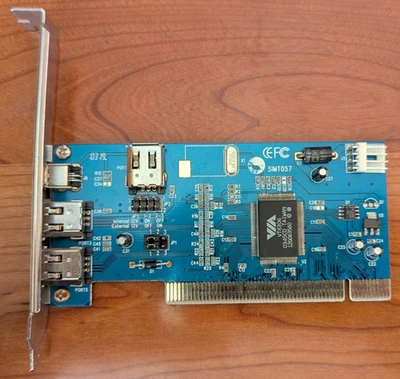 Tarjeta de expansión PCI VIA VT6306 3 puertos FireWire 1394a + 1 puerto interno Foto 1 de 4