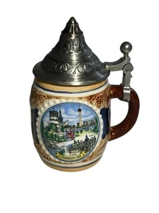 Vintage Deutscher Deckel Bier Stein Düsseldorf Zinn Blechdeckel 4" von Disney - Bild 1 von 11