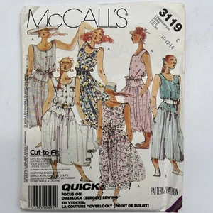 Vestido pulóver McCall's 3119 y cinturón de corbata talla 10 12 14 vintage 1987 sin cortar - Imagen 1 de 3