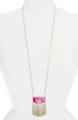 Collar Colgante Kendra Scott Chelsea, Drusy Iridiscente y Circonita cúbica en Tono Dorado Foto 1 de 4