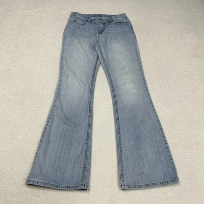 Vtg Levis Orange Tab Flare Leg Jeans Womens Sz 29 Light Wash Blue Denim Casual - Image 1 of 4