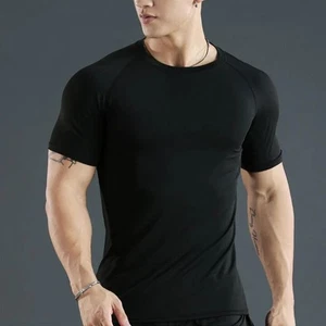 Herren Kompressions T-Shirt Kurzarm Fitness Laufen Gym Training Sportshirt - Bild 1 von 13