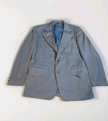 Vintage Montgomery Ward Men's Blazer Blue With Gold Buttons 42R - Image 1 of 4