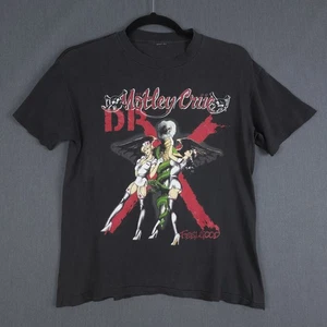 Motley Crue Dr. Feelgood World Tour Shirt Mens Large Faded Black Single Stitch - Picture 1 of 11