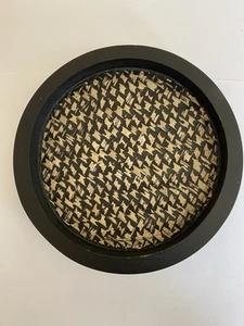 Holzständer 6,25 rund, 1,5" tief. Holz & geflochtene Goldfaser - Bild 1 von 4