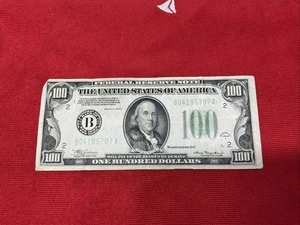 $100 Hundred Dollar Bill Series 1934A Federal Reserve Note - Bank Of New York - Picture 1 of 6