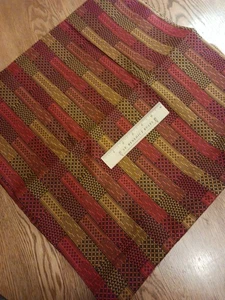 VINTAGE 1950s Fruit Of The Loom Fabric. Black, Orange, Rust Tones. 4 Yds, 38" W. - Picture 1 of 14