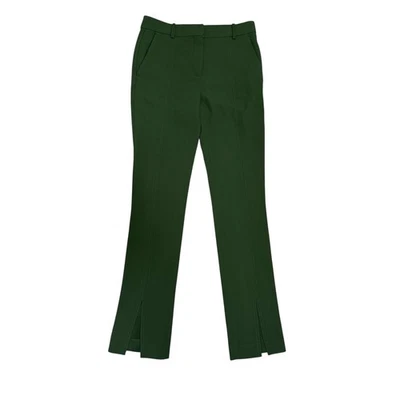 Victoria Beckham Green Split Hem Trouser Pants Size 4 Made in Italy - Image 1 of 4