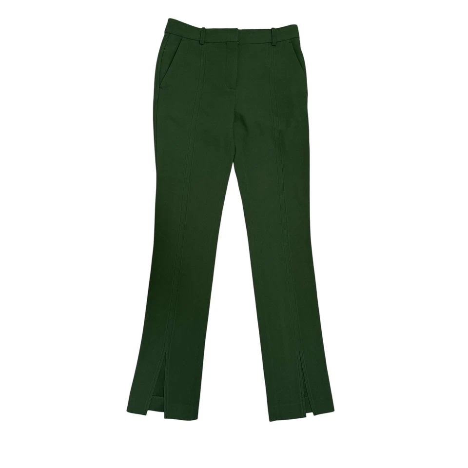 Victoria Beckham Green Split Hem Trouser Pants Size 4 Made in Italy - Image 1 of 4
