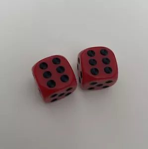 Tapas de vástago de válvula de dados rojas negras 2X para auto automóvil camión bicicleta motocicleta bicicleta BMX - Imagen 1 de 2