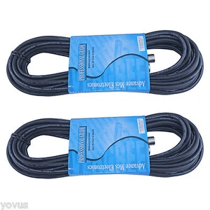 2er-Pack 50 Fuß Fuß Fuß Mixer für aktiven Monitor Lautsprecher PA DJ XLR Mikrofonkabel Kabel - Bild 1 von 2