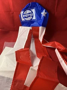 Calza a vento pubblicitaria vintage Pepsi Cola nylon aquilone NOS - Foto 1 di 3