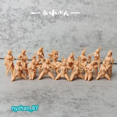 1/64 1/43 Bunny/Cat Girl Scene Props Miniatures Figures For Cars Vehicles Toys - Image 1 of 4