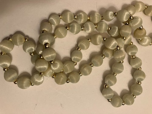 OFF WHITE VINTAGE ESTATE bianco sporco grigio ? COLLANA filo avvolgente