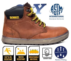 DEWALT Men's Water-Resistant Soft Toe Slip & Oil Resistant EH ASTM Rated Boots - Picture 1 of 6