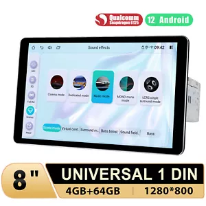 1DIN 8 Zoll Android 12 Autoradio 8 Core GPS Navi 5GHz WiFi Carplay Android Auto - Bild 1 von 16