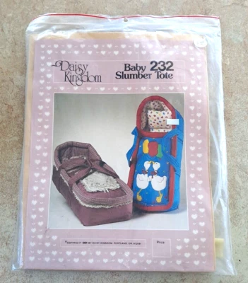 VTG (1984) Daisy Kingdom Baby Slumber Tote #232 Instrucions with Piping - Image 1 of 3