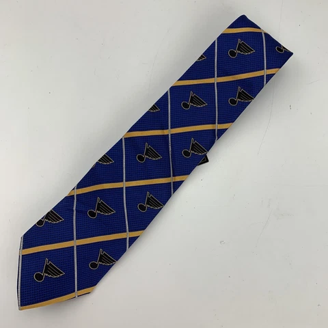 St Louis Blues Hockey Silver Line Neck Tie New Cover