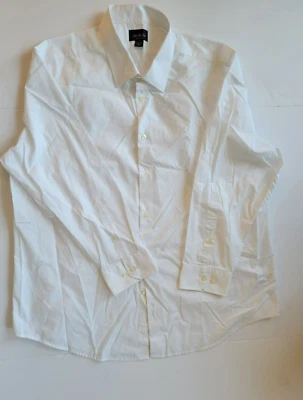 David Taylor Men's Long Sleeve Size 181/2 Button Down White Shirt (BOX 67) - Image 1 of 2