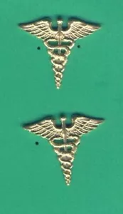 COPPIA SPILLE COLLARE MEDICO UFFICIALI ESERCITO - Foto 1 di 1