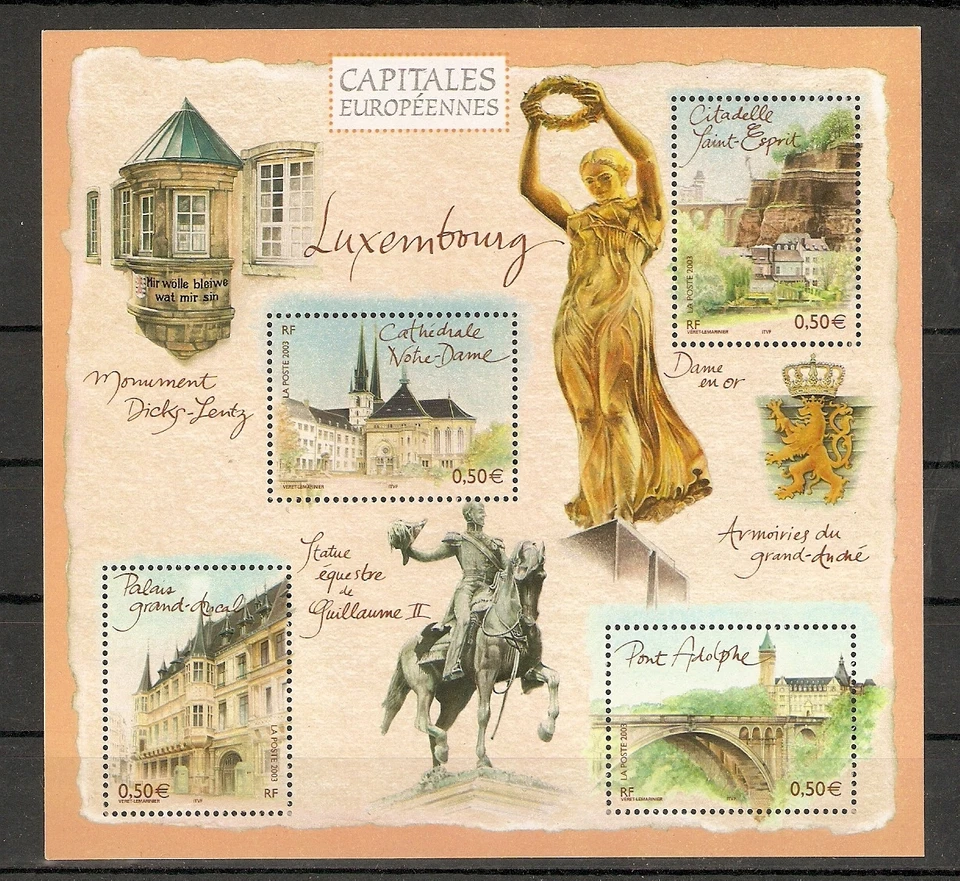 FRANCE 2003 - Miniature Sheet n° 64 MNH ** European Capitals LUXEMBOURG - Image 1 of 1