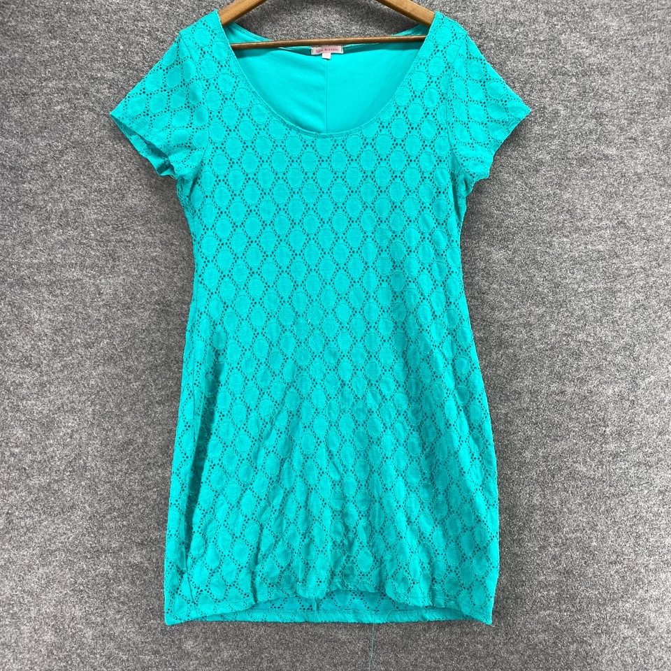 Isaac Mizrahi платье женщин XL синий геометрический крючком короткая смена с подкладкой повседневный - Изображение 1 из 4