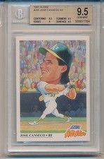 1991 Score Jose Canseco (All-Star) (#398) (Sub grades 3-9.5's/1-9) BGS9.5 BGS