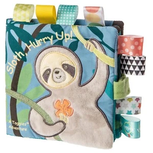 Taggies Touch & Feel Soft Cloth Book with Crinkle Paper & Squeaker, Molasses - Picture 1 of 1