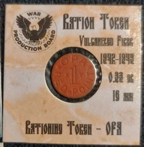 OPA Ration Points Token Red - 1 Token - Picture 1 of 6