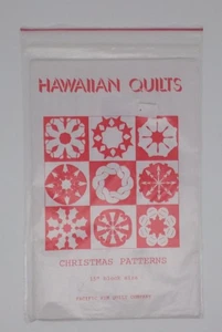Vintage Pacific Rim Quilt Company HAWAIIAN QUILTS CHRISTMAS PATTERN 15" Blocks - Picture 1 of 2
