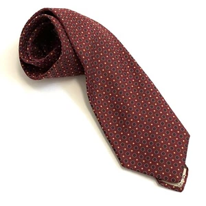 Corbata tejida Christian Dior Cravates vintage con estampado de puntos rojos longitud estándar LEER - Imagen 1 de 6