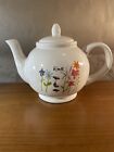 Rae Dunn Artisan Collection Magenta Floral Ceramic BLOOM Tea Coffee Pot w/ Lid