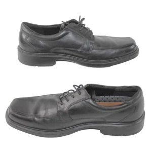 Ecco Shock Point Black Leather Lace Up Dress Shoes Men's Size 44 US 10 - Picture 1 of 13
