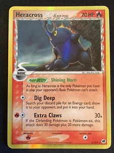 Heracross Delta Species Pokémon EX Dragon Frontiers 3/101 LP - Picture 1 of 12