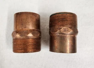 Kupfer Fittinge Außengewinde Adapter 1-7/8" (2 Stück) - Bild 1 von 2