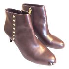 Coach Hickory Leather Ankle Bootie Size 7b Women's